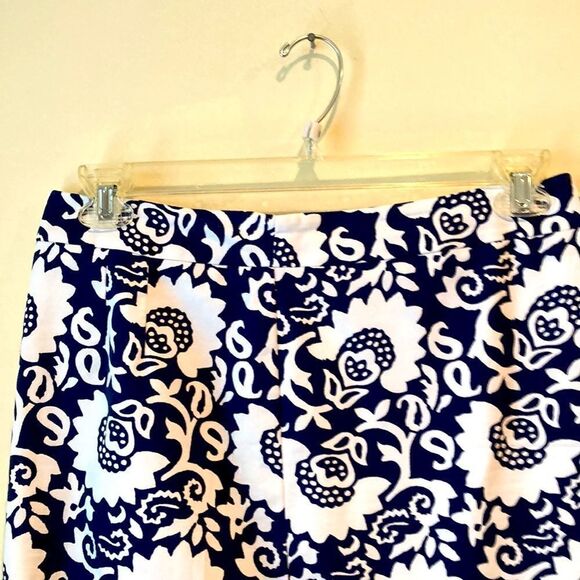 Ann Taylor blue and white skirt with lace women’s size 8 petite - Picture 3 of 7